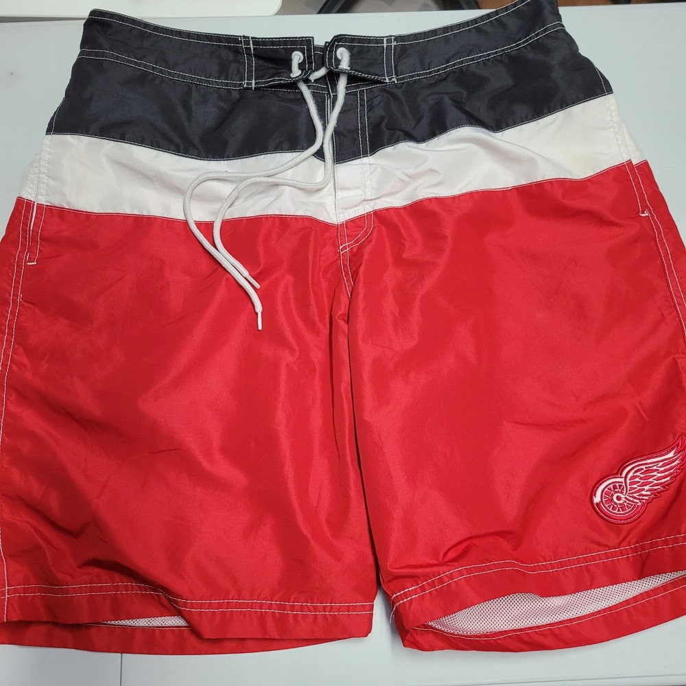 Detroit Red Wings Mens XL Swim Trunks G-III‎ Apparel Red White Black Beachwear